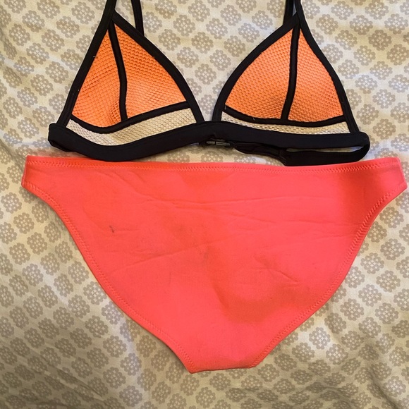 Triangl bathing suit hot pink and orange - Picture 2 of 2